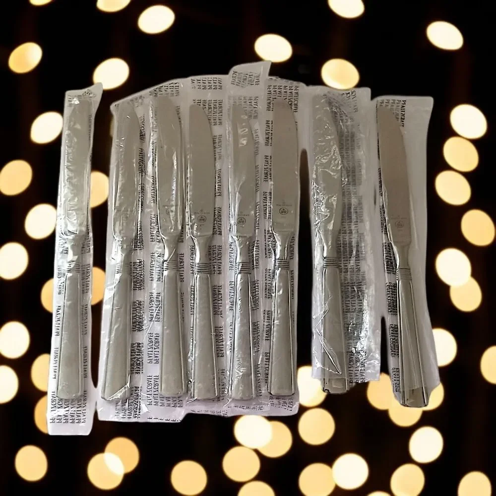 8 Pfaltzgraff Kenilworth Knives Knife Set Stainless Steel Solid Glossy‎ Flatware
